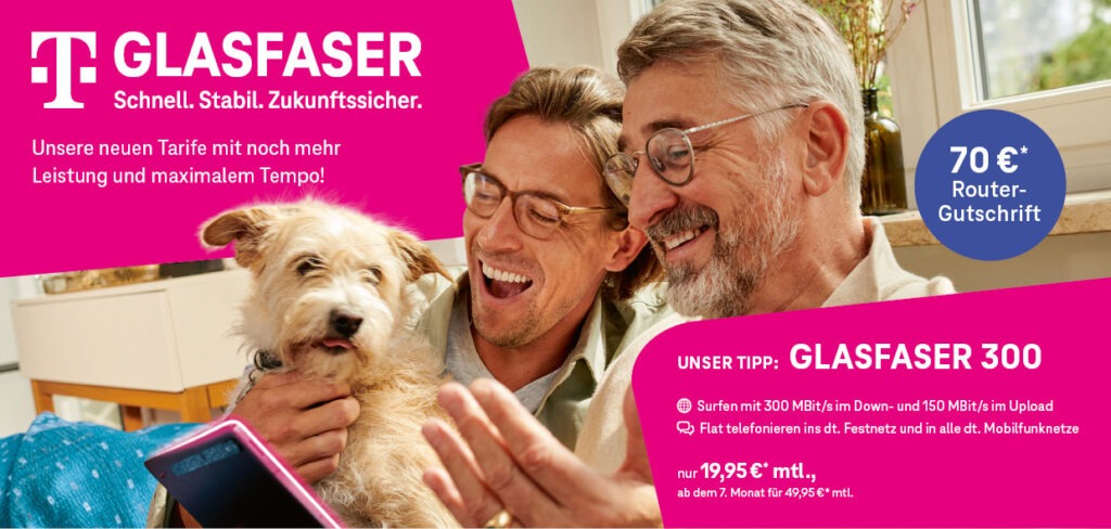 Anzeige Glasfaser querformat