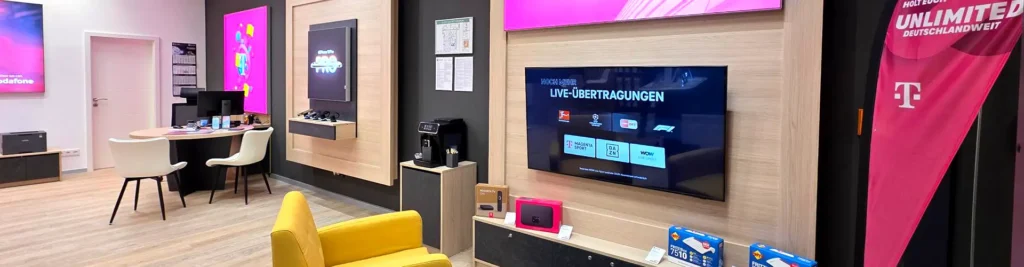TV Ecke mit MagentaTV im faro.shop im Lausitz Park