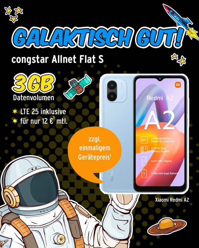 congstar Allnet Flat S und Xiaomi Redmi A2